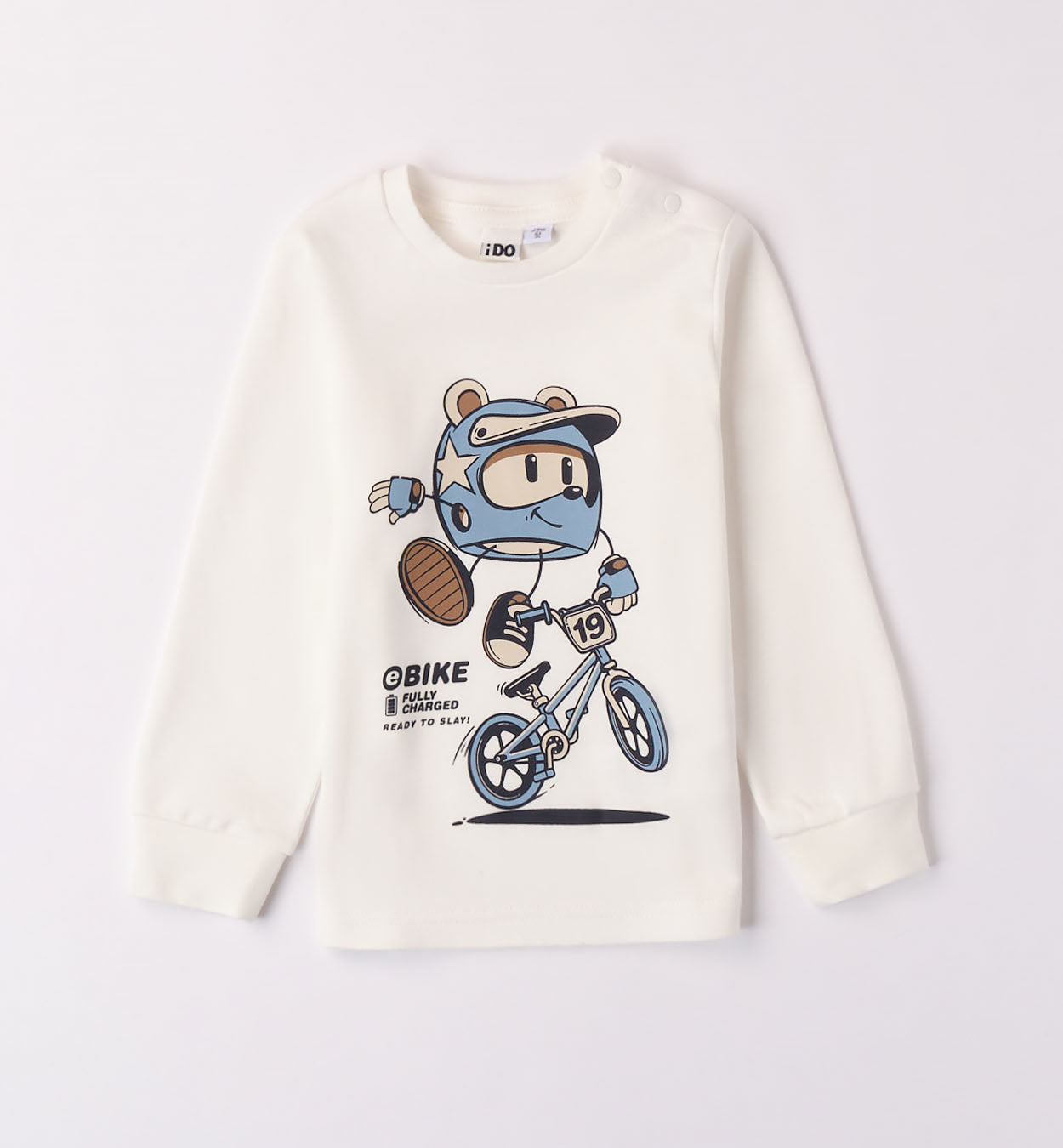 Ivory Bike Long Sleeved Top