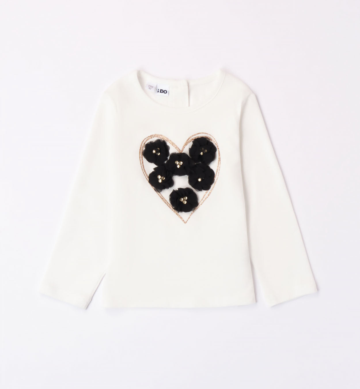 Ivory Flower Heart Top