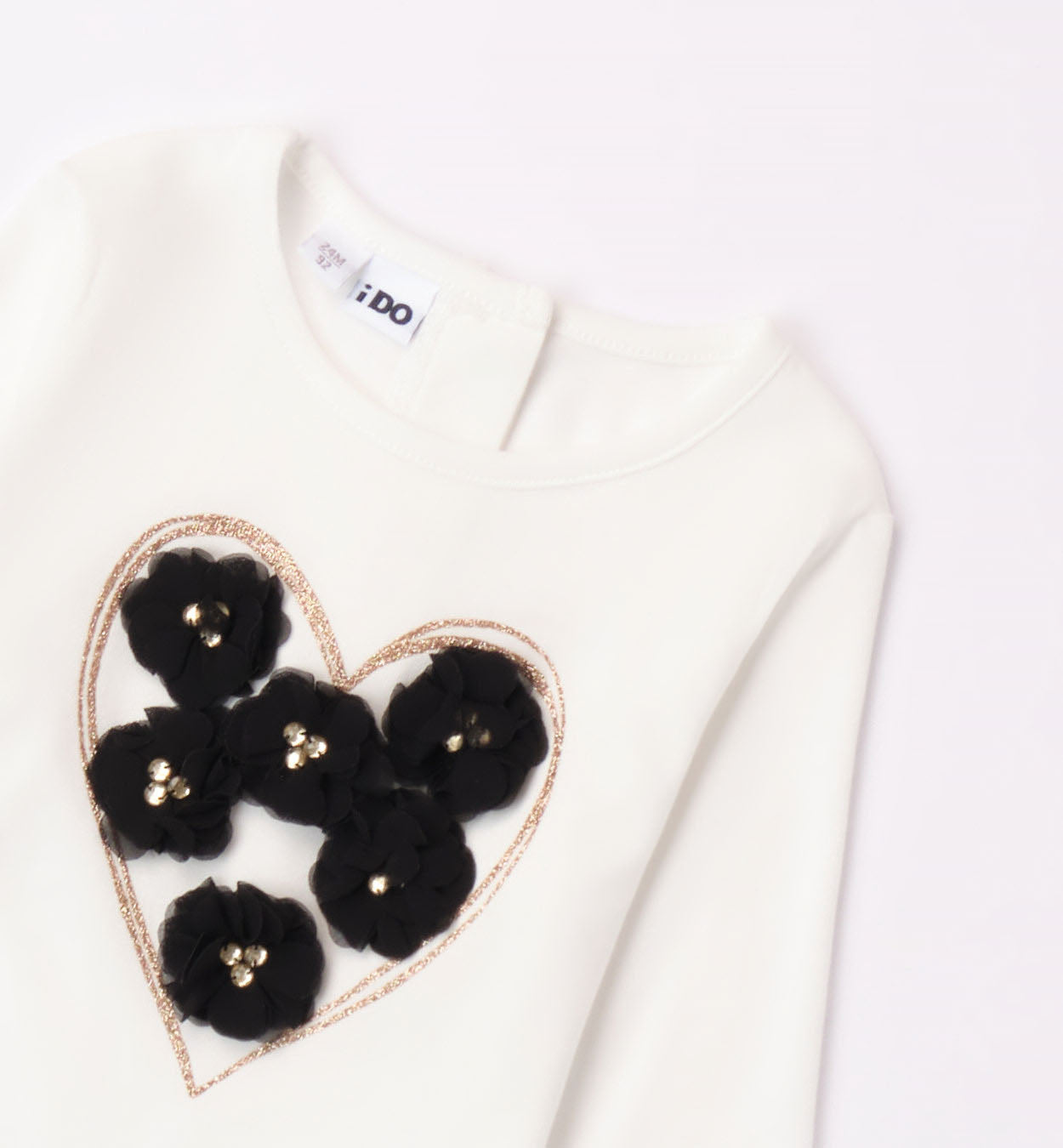 Ivory Flower Heart Top