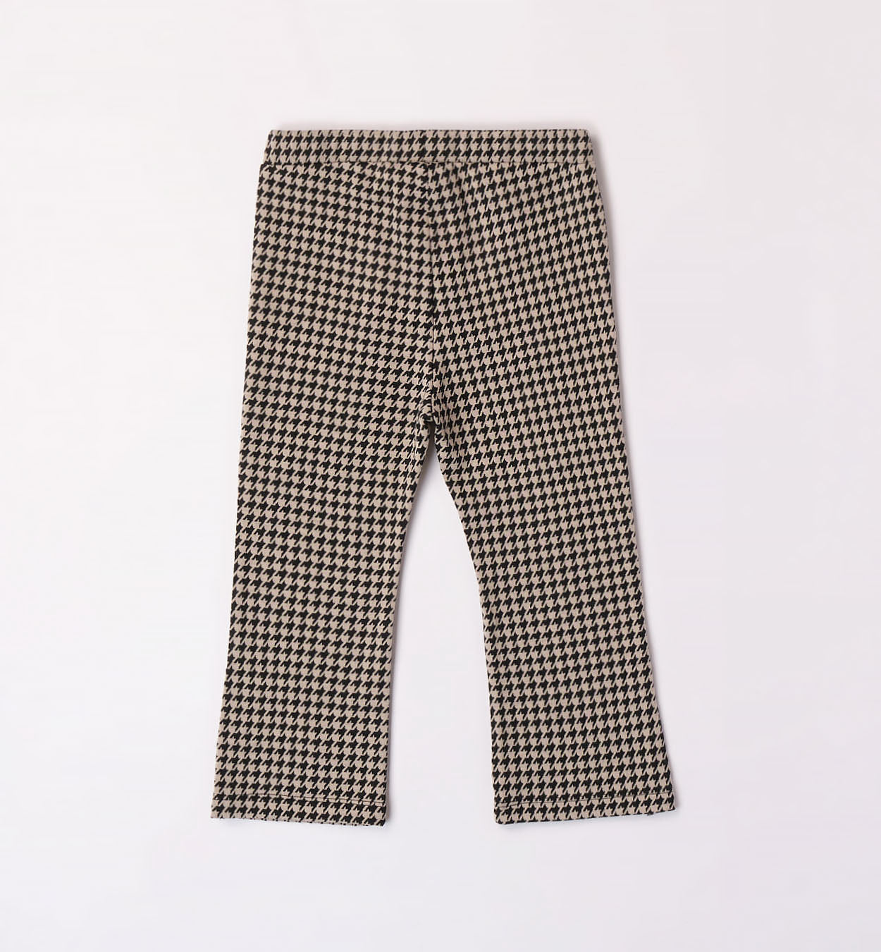 Black & Beige Houndstooth Print Leggings