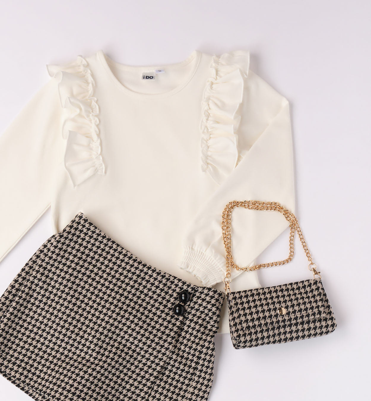 Houndstooth Skort Set with Bag