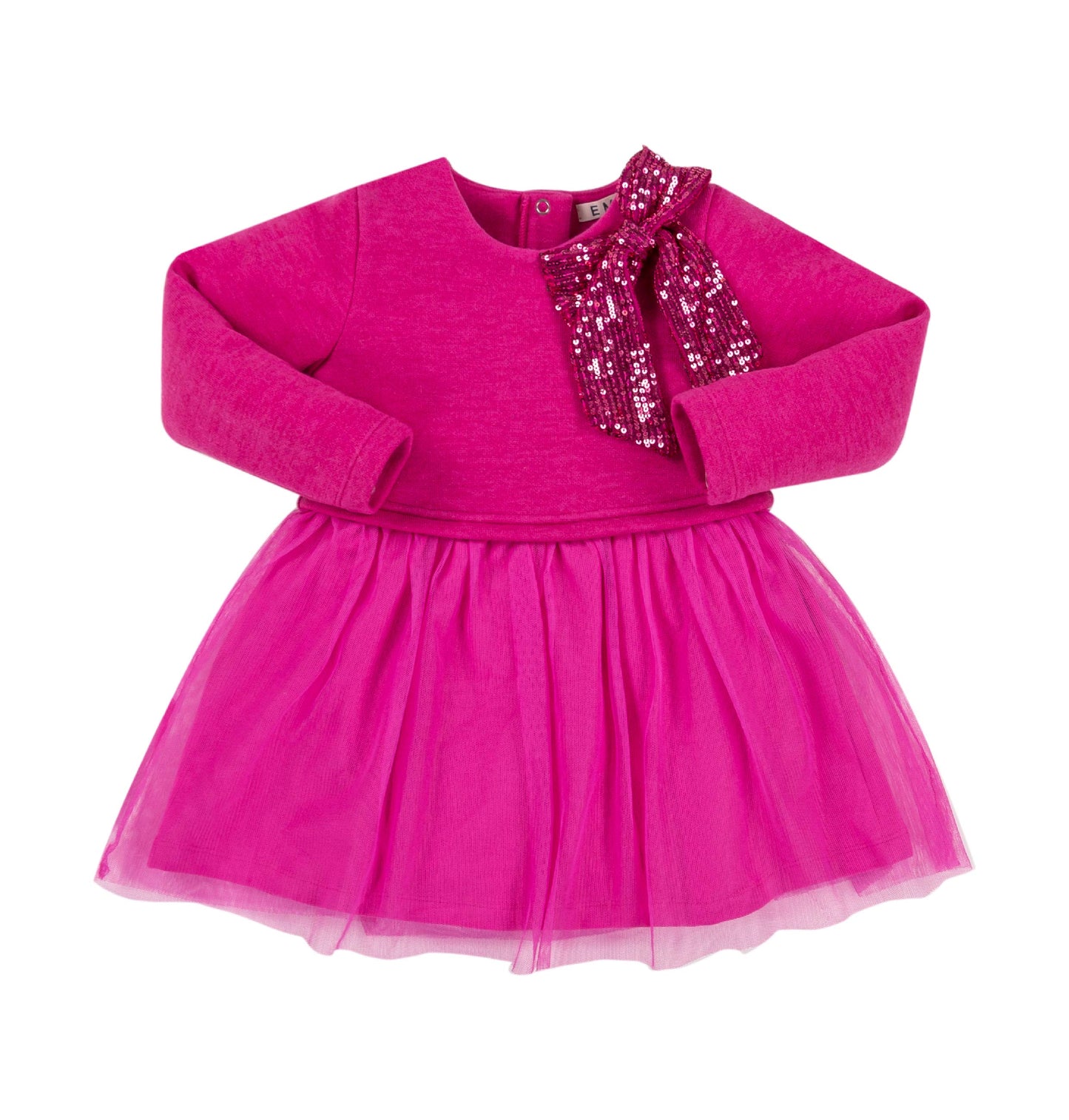 Hot Pink Bow & Tulle Dress