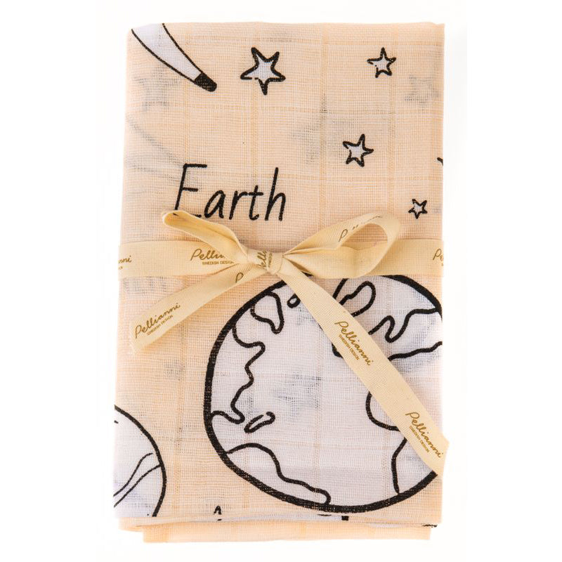 Organic space peach muslin