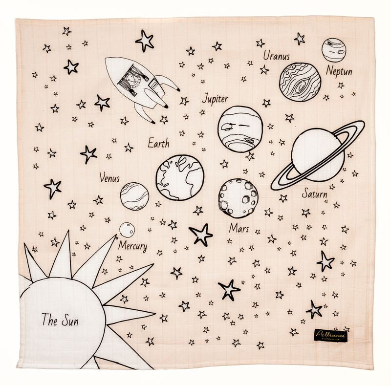 Organic space peach muslin