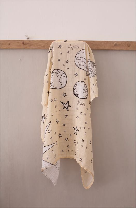 Organic space peach muslin