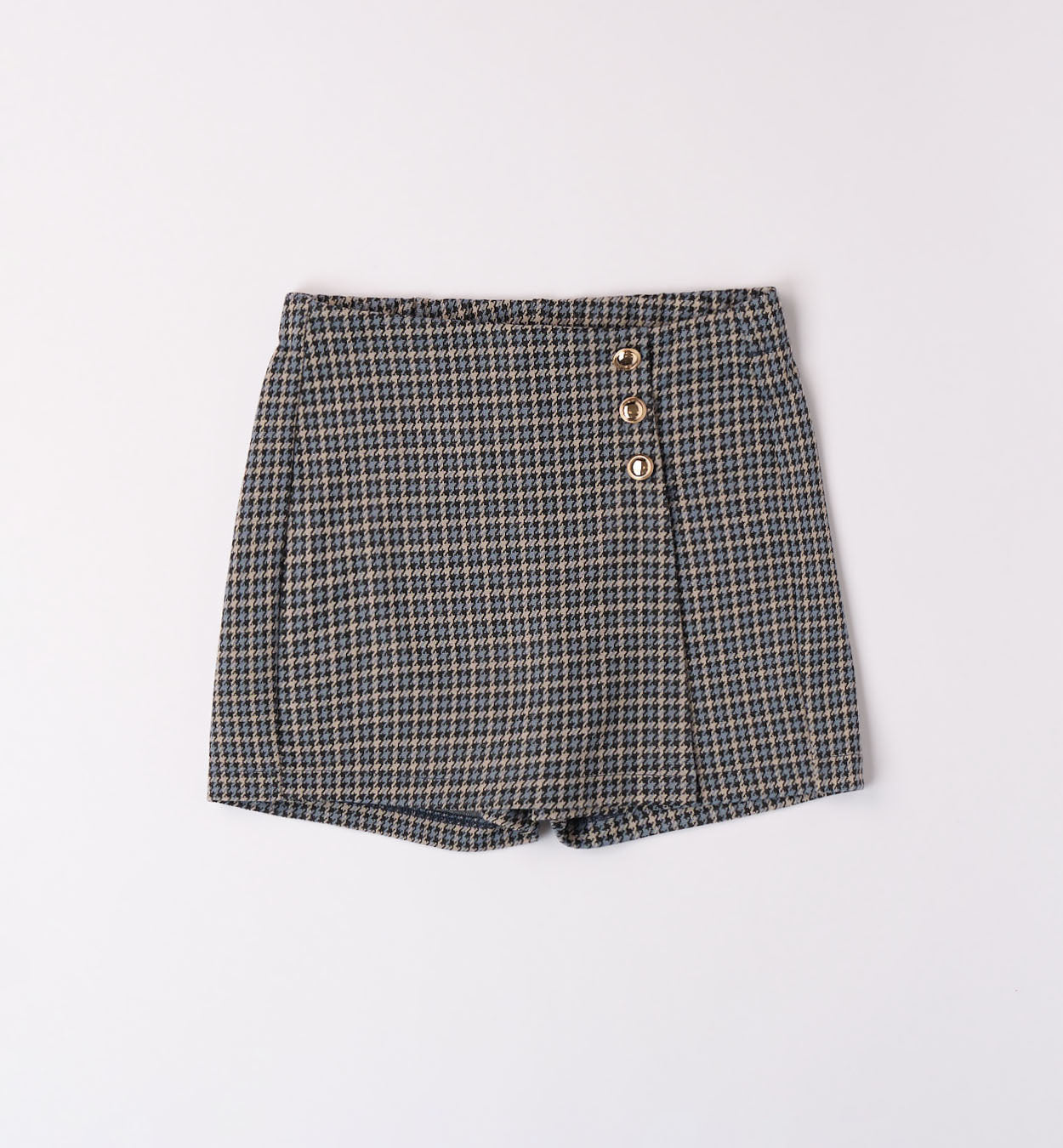 Blue Houndstooth Skort