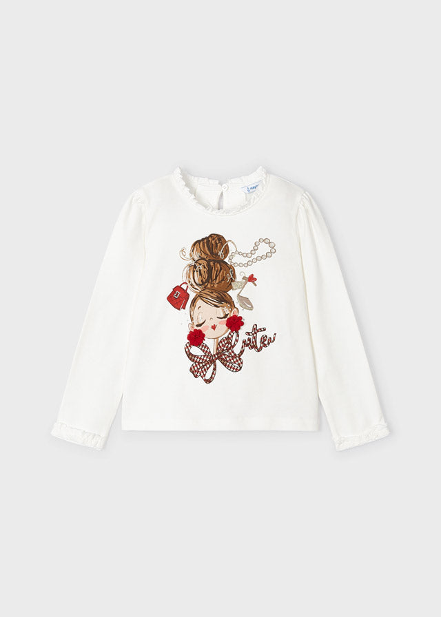 Long Sleeved White Girl Top