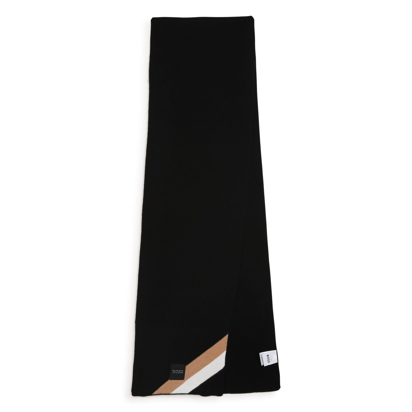 Black Boss Striped Scarf