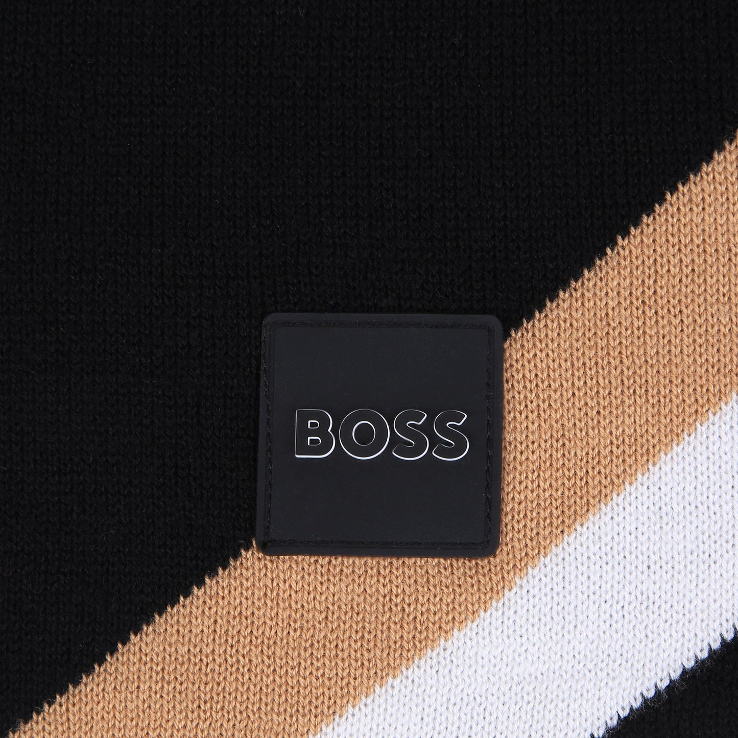 Black Boss Striped Scarf