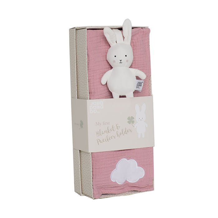 Bunny gift set blanket & pacifier friend