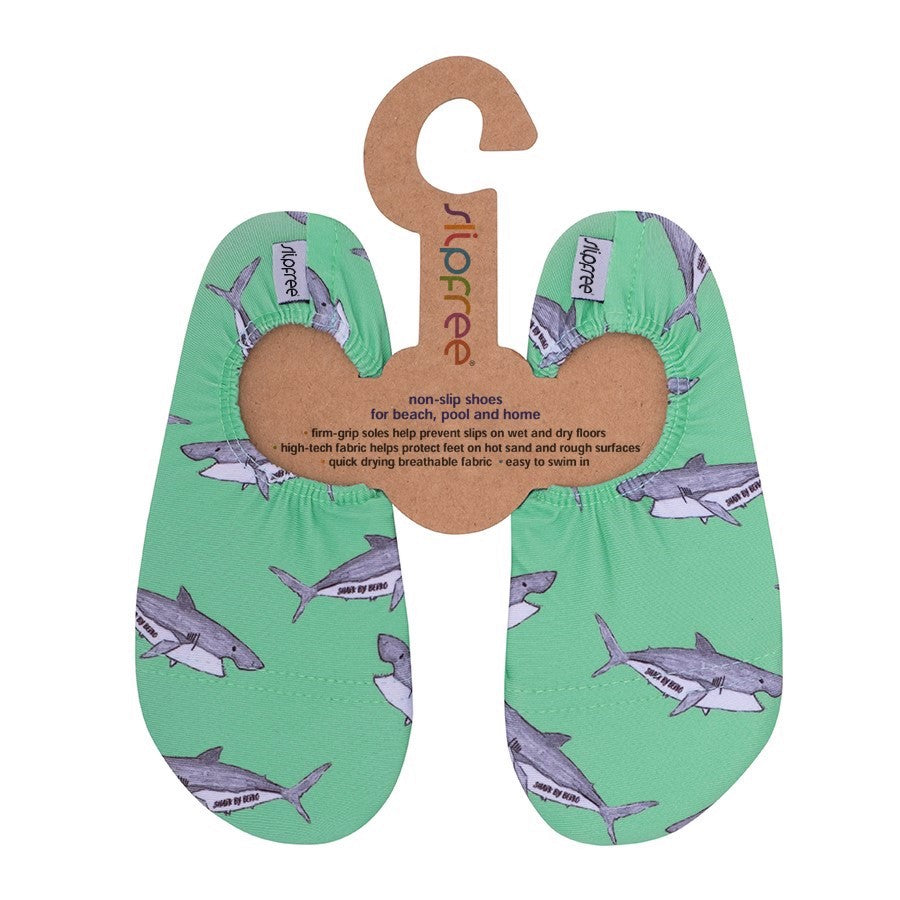 Mint Shark Print Non Slip Shoes