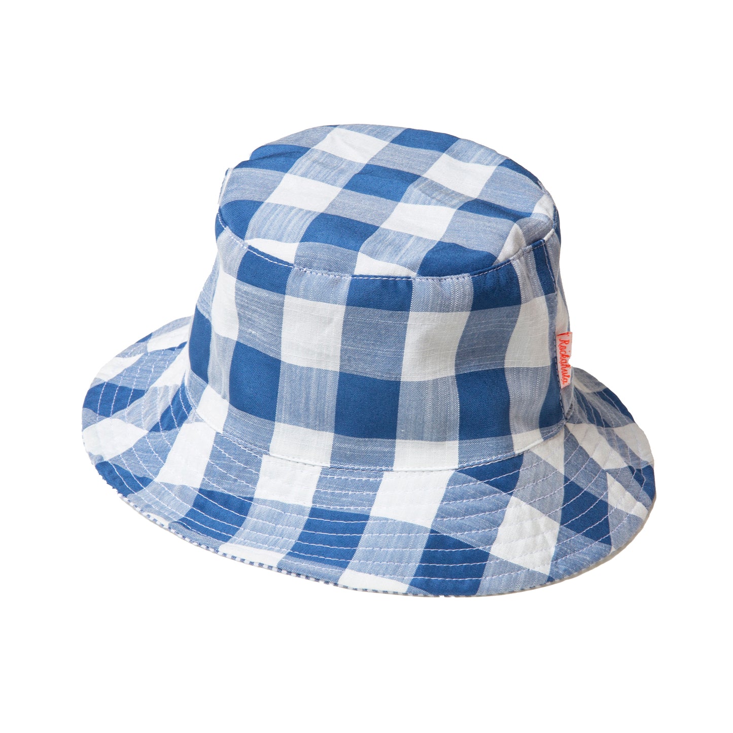 Retro check bucket hat