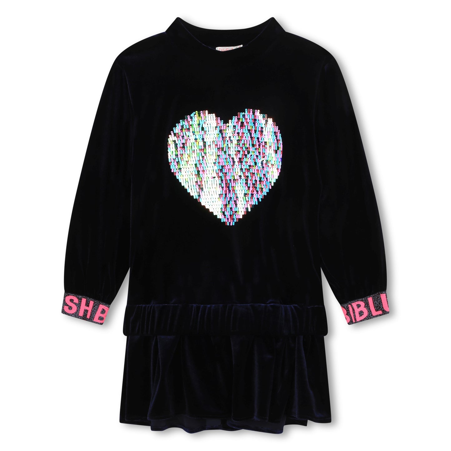 Navy Heart Sequin Dress