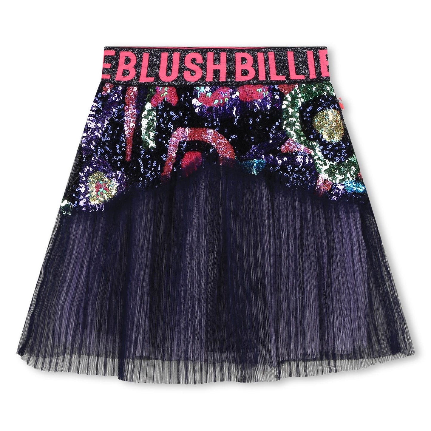 Navy Tulle And Sequin Skirt