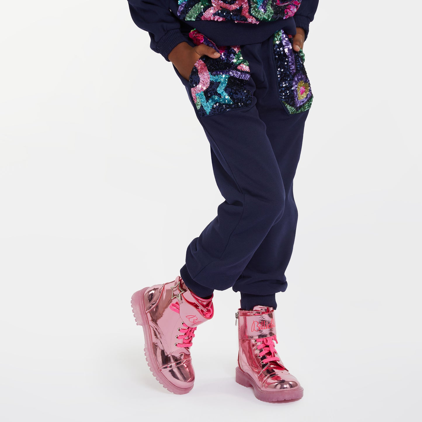 Navy Sequin Joggers