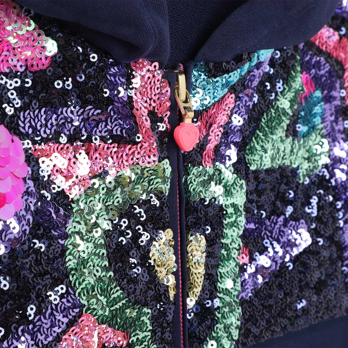 Navy Sequin Hoodie