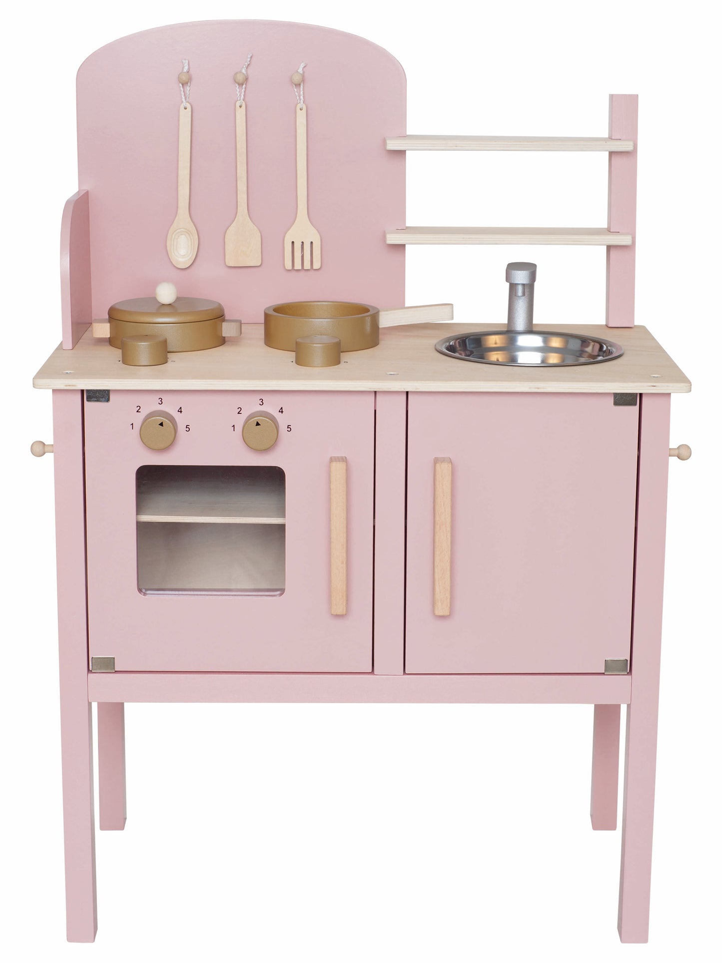 Pink kitchen with pot & pan