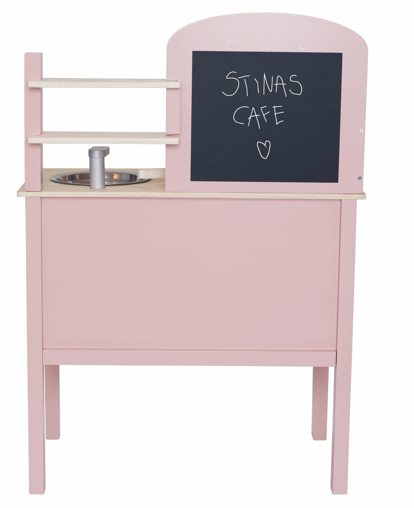 Pink kitchen with pot & pan