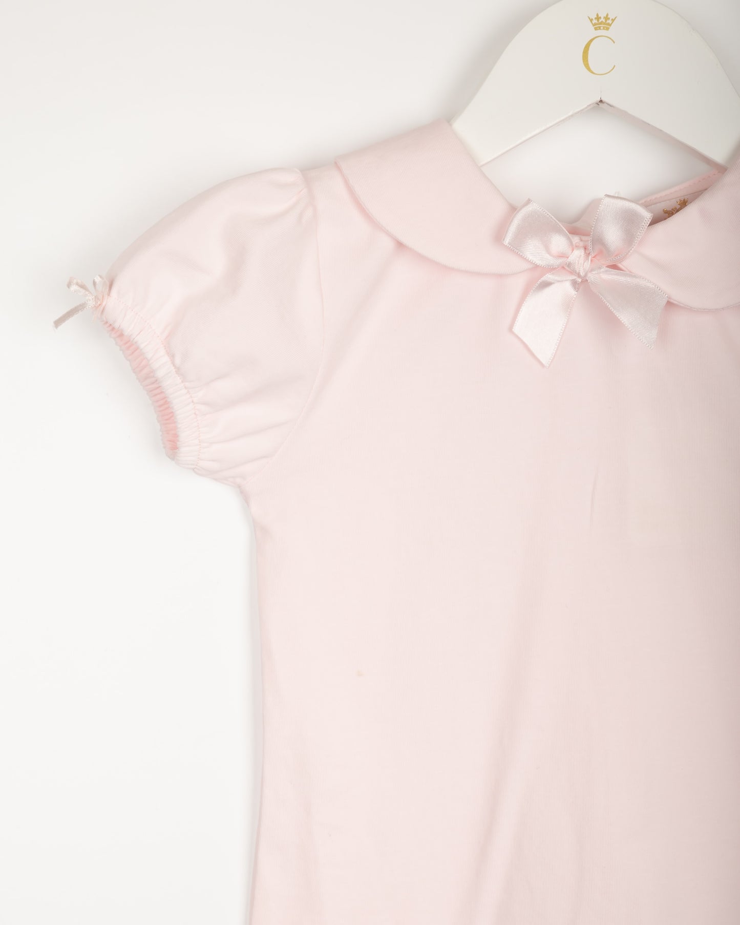 Pink Peterpan Bow Collar T-shirt