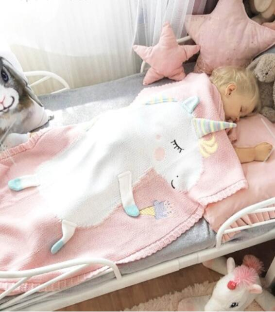 Pink unicorn blanket