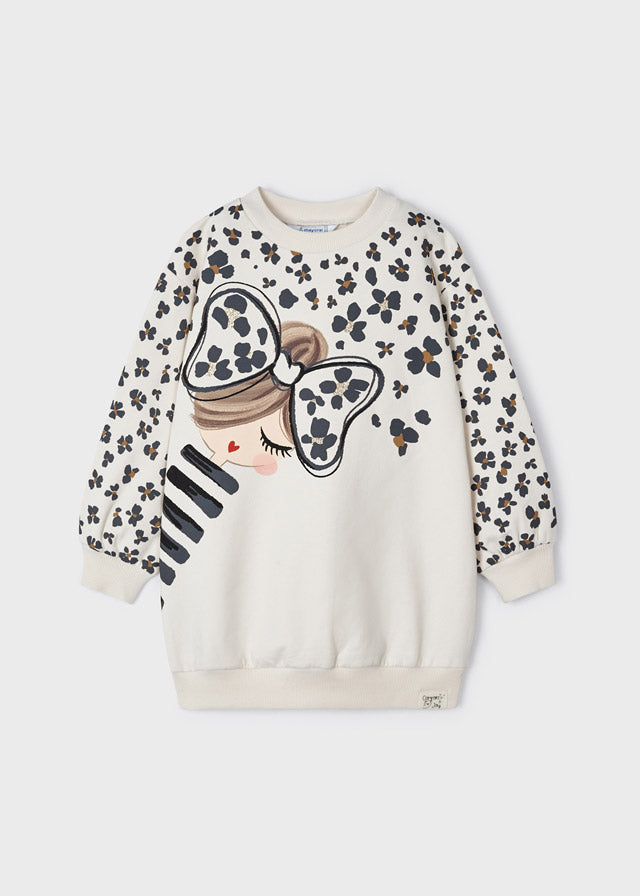 Ivory Sweatshirt Dress