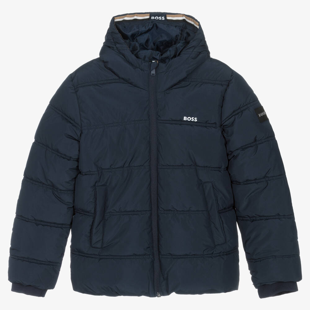 BOSS Navy Puffer Coat