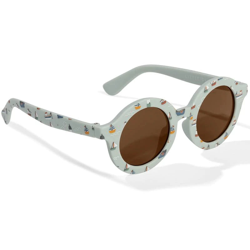 Child Sunglasses Round Shape Sailors Bay Blue