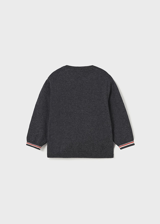 Fox Knitted Dark Grey Sweater