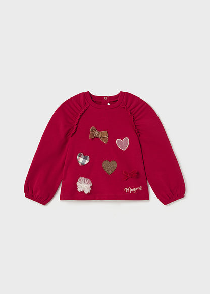Red Heart & Bow Pullover