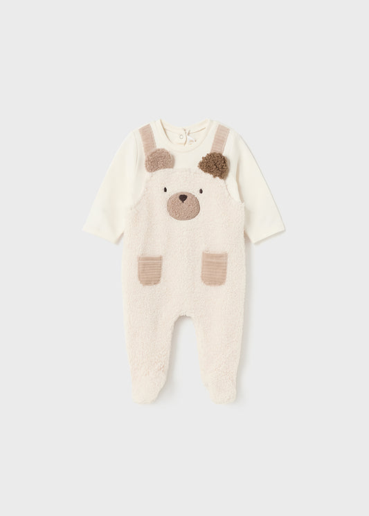Ivory Teddy Fleece Romper