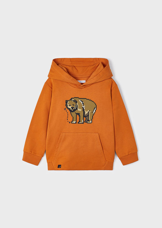 Orange Bear Hoodie