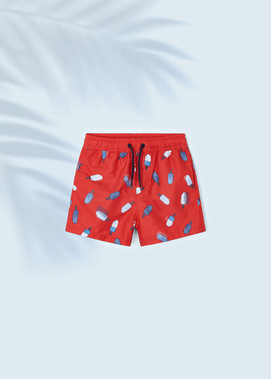 Red Ice Cream Swim Shorts