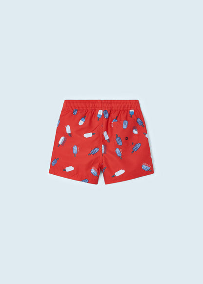 Red Ice Cream Swim Shorts