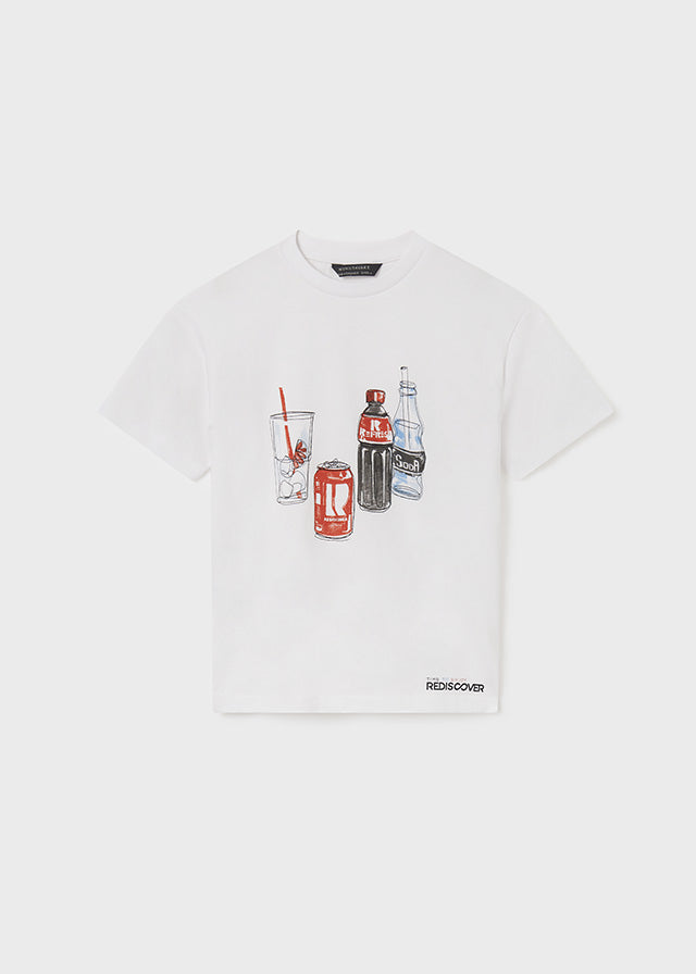 White T-shirt With Drinks