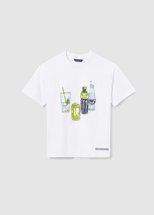 White T-shirt With Lime Drinks