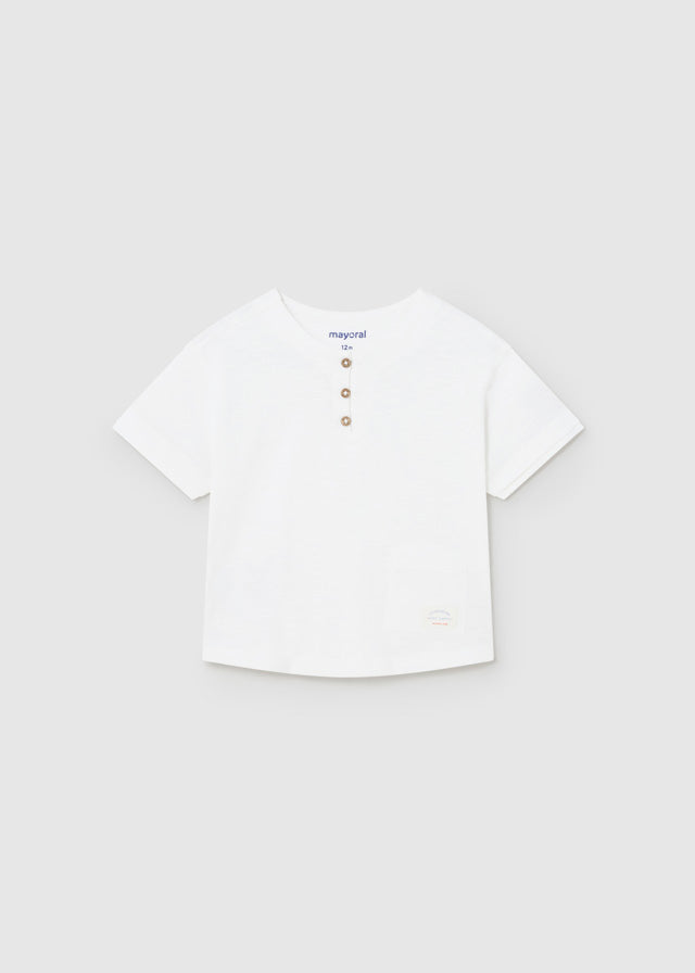 White Button T-Shirt