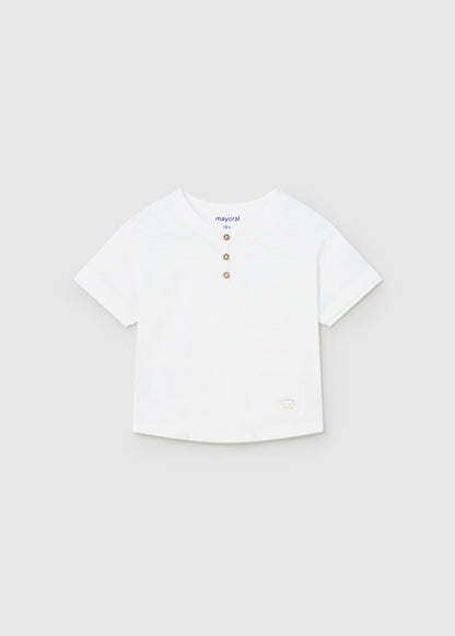 White Button T-Shirt