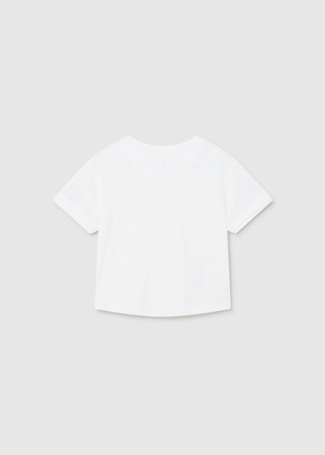 White Button T-Shirt