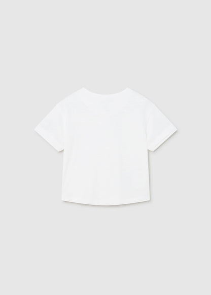 White Button T-Shirt