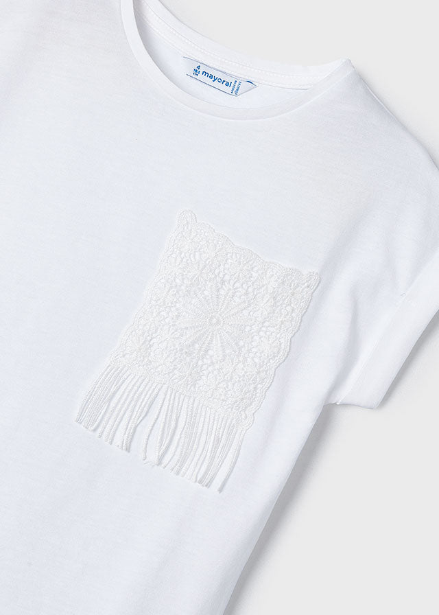 White Crochet T-Shirt