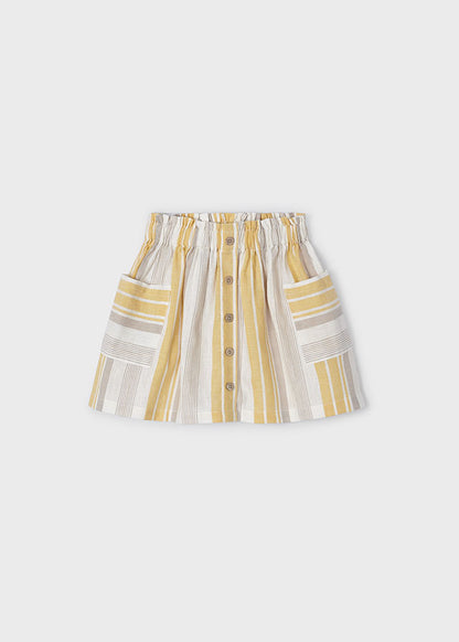 Yellow Striped Skirt