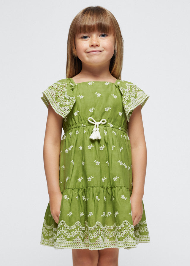 Green Embroidered Dress