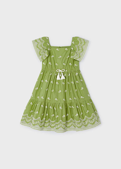 Green Embroidered Dress