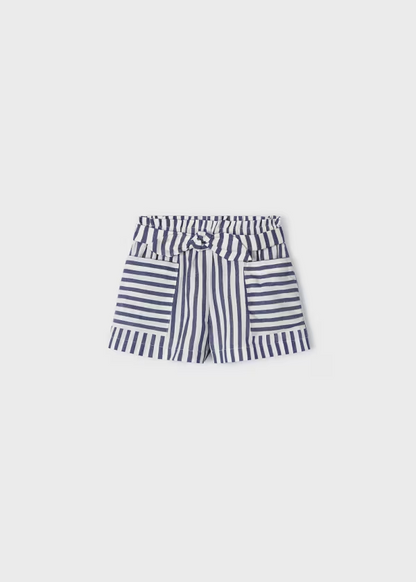 Girl Striped Shorts with Bow