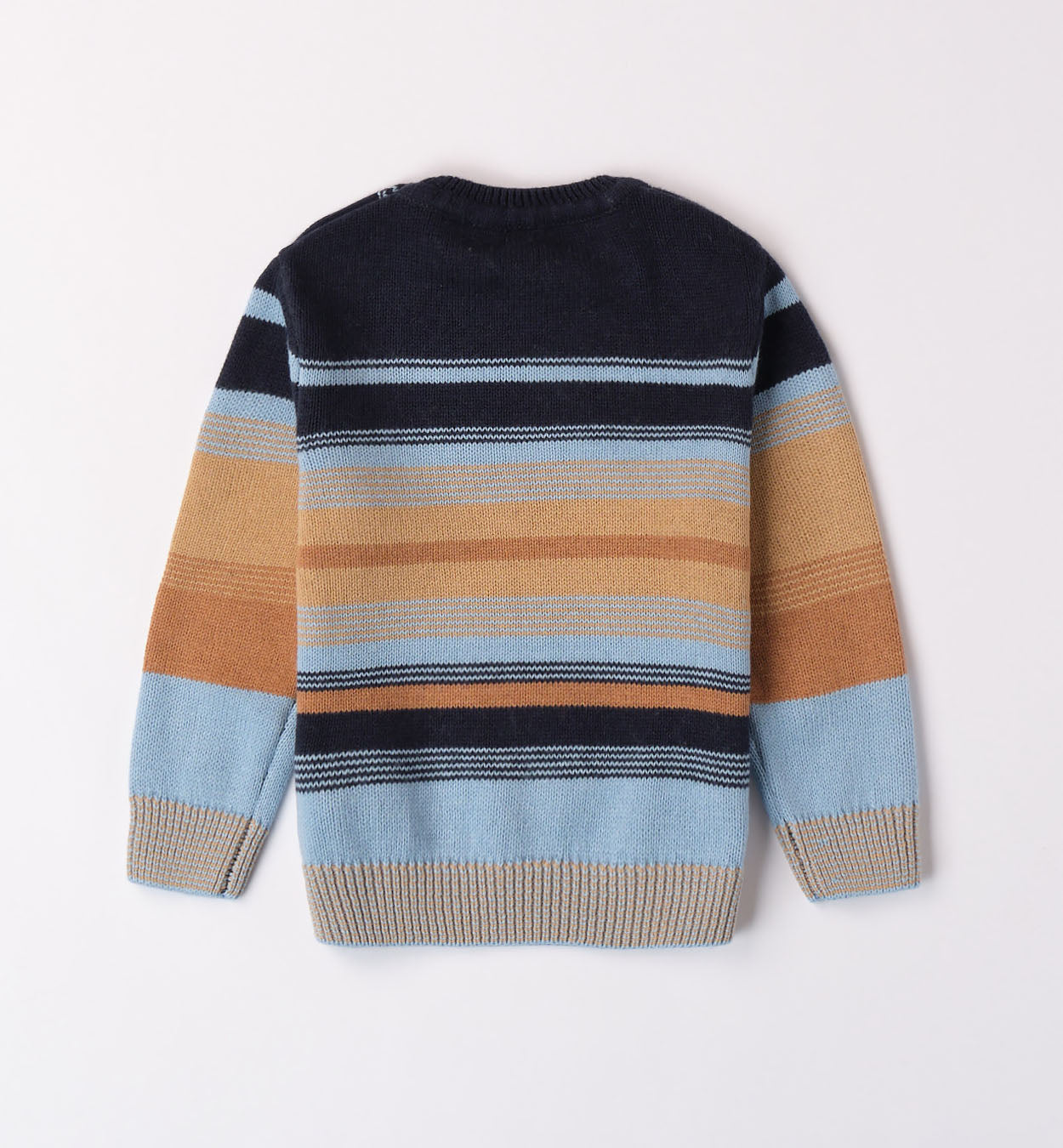 Blue and yellow outlet striped jumper