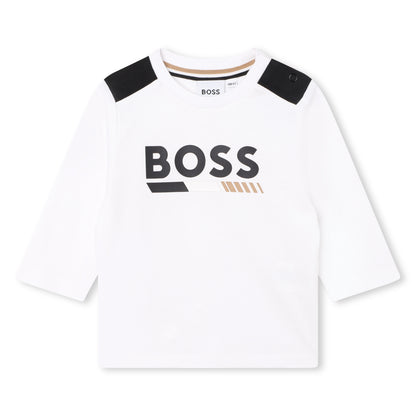 Boss White Long Sleeved Top