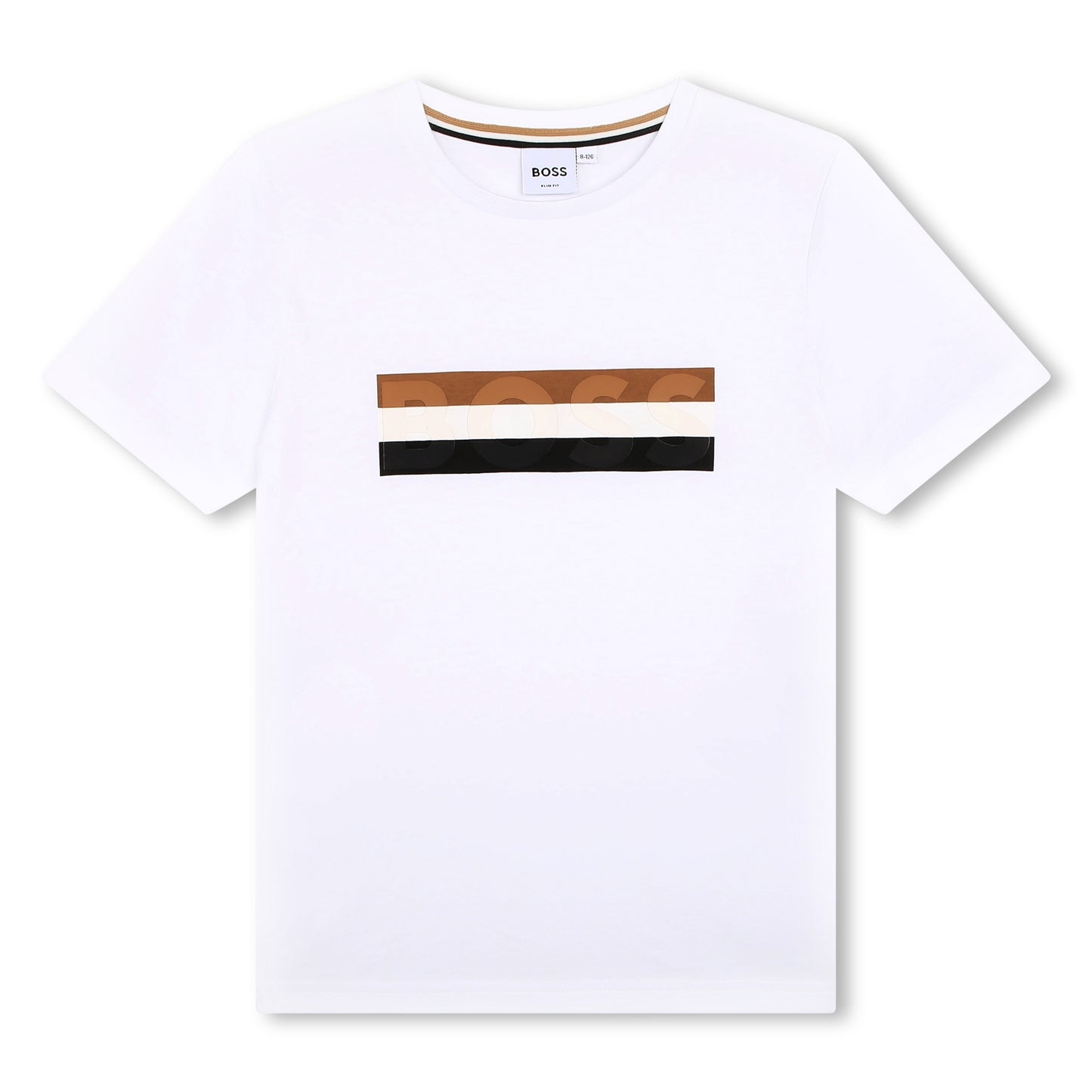 White Boss Stripe T-Shirt