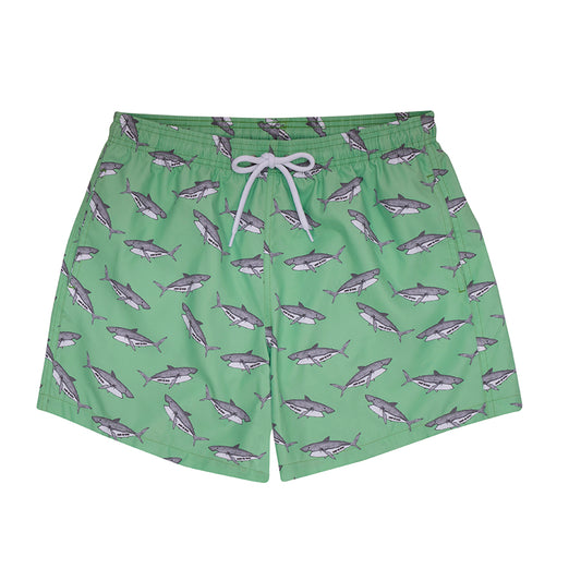 Mint Shark Swim Shorts