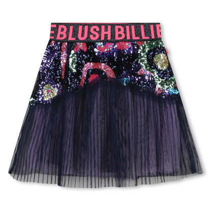 Navy Tulle And Sequin Skirt