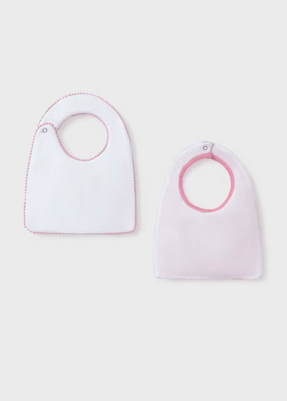Baby Set of 2 Pink Gauze Bibs Better Cotton